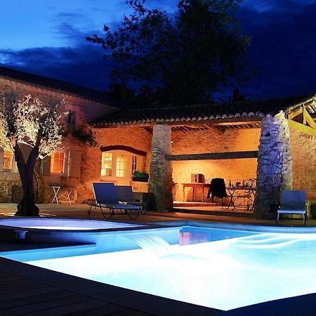 Villa de 3 chambres avec piscine privee jacuzzi et jardin clos a Lussana Lussan  Esterno foto