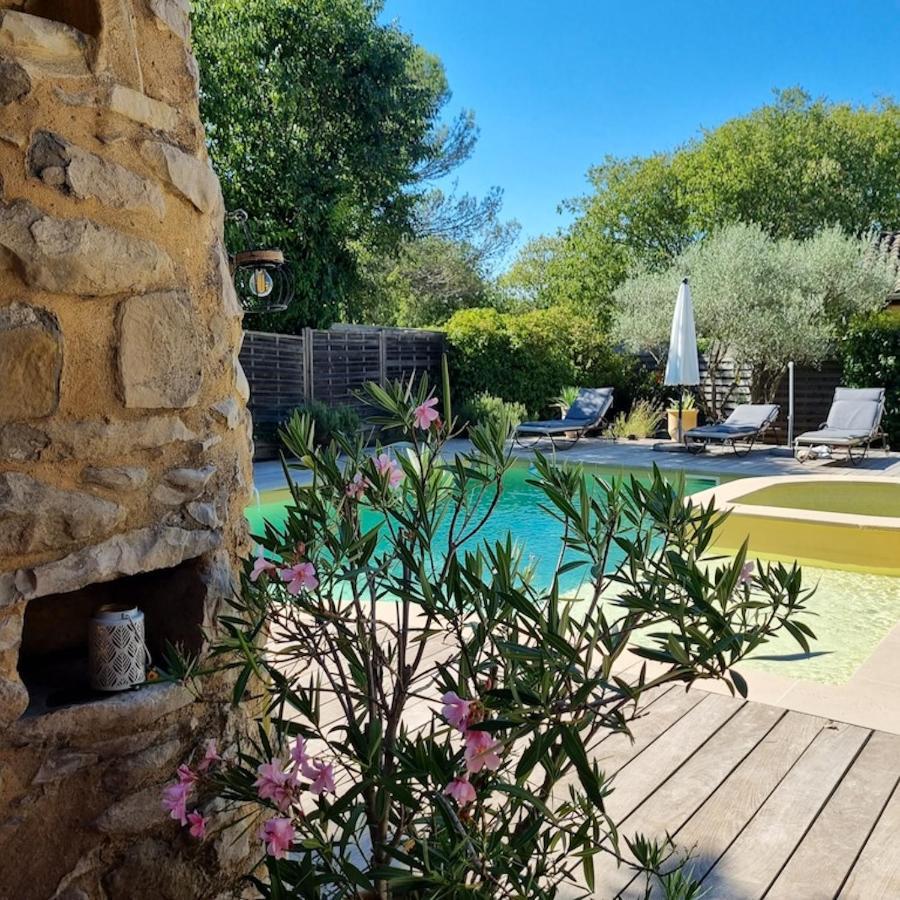 Villa de 3 chambres avec piscine privee jacuzzi et jardin clos a Lussana Lussan  Esterno foto