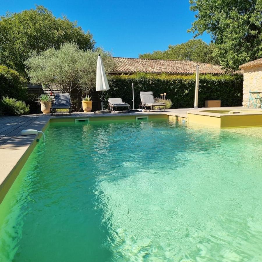 Villa de 3 chambres avec piscine privee jacuzzi et jardin clos a Lussana Lussan  Esterno foto